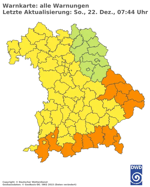 Aktuelle Wetterwarnungen für  Augsburg