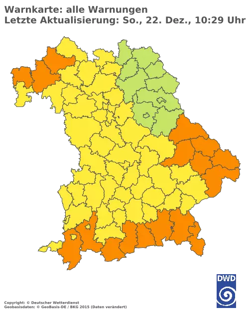 Aktuelle Wetterwarnungen für  Augsburg