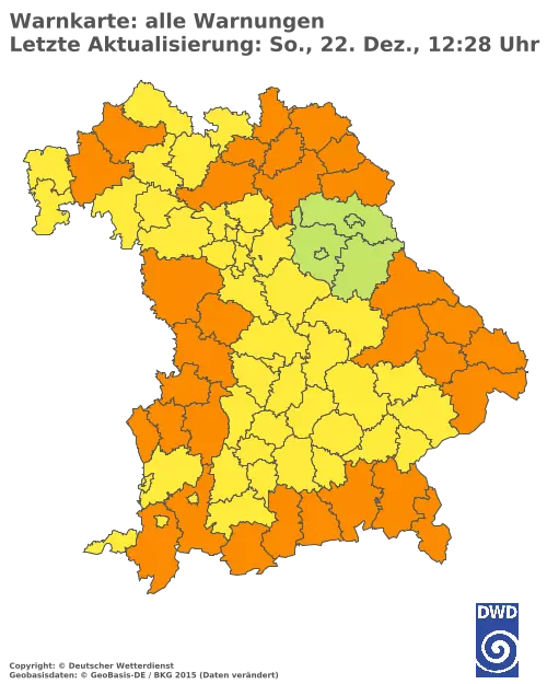 Aktuelle Wetterwarnungen für  Augsburg