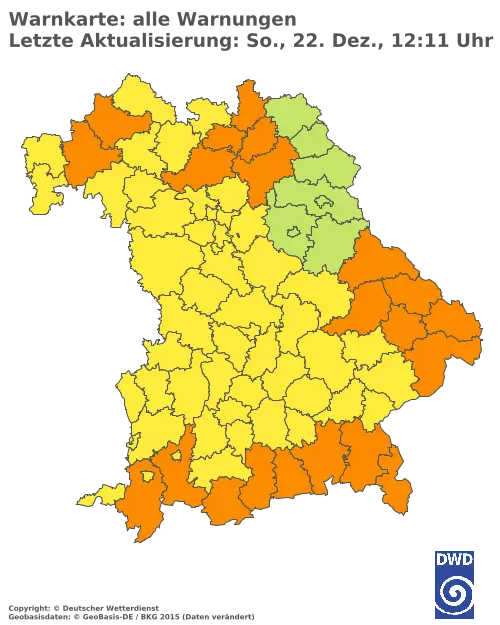 Aktuelle Wetterwarnungen für  Augsburg