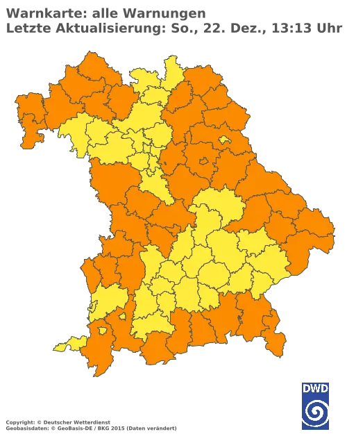 Aktuelle Wetterwarnungen für  Augsburg