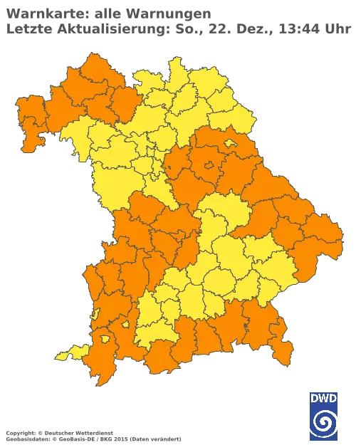 Aktuelle Wetterwarnungen für  Augsburg