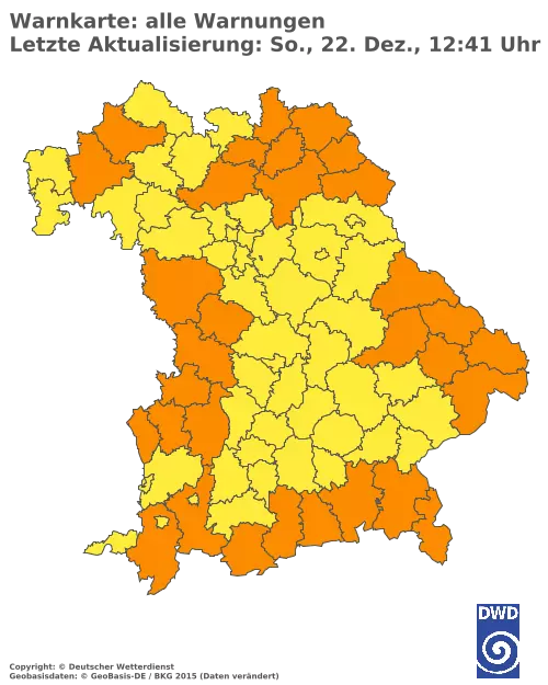 Aktuelle Wetterwarnungen für  Augsburg