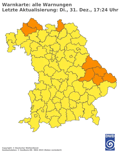 Aktuelle Wetterwarnungen für  Augsburg